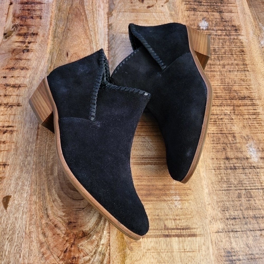 Jack Rogers suede black booties Size 9m